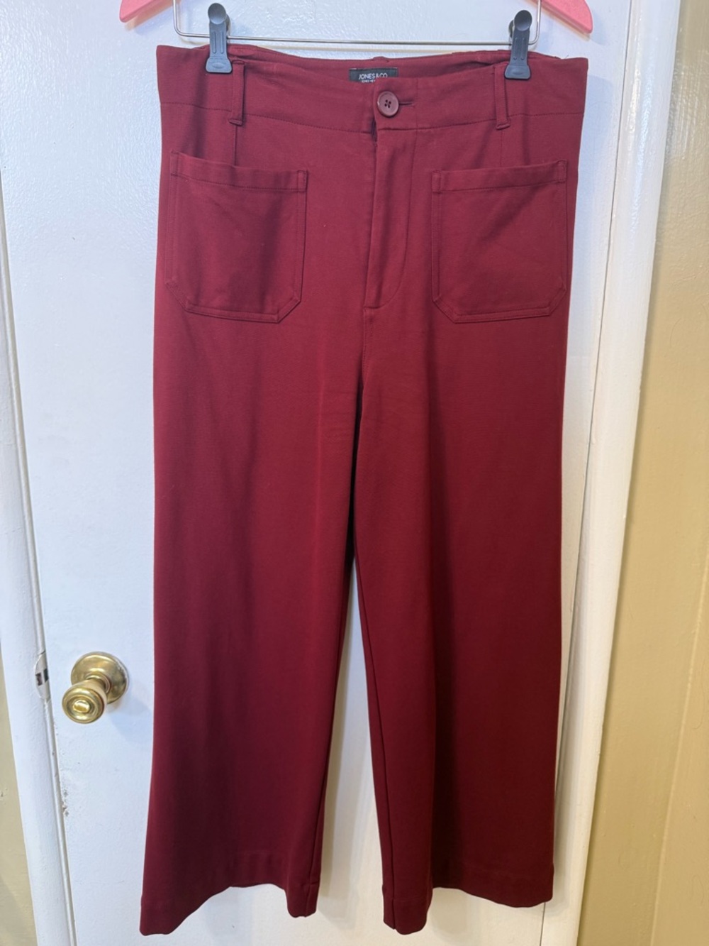 Jones New York Women’s Wide-Leg Pants in Burgundy Size 10